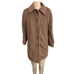 Cordana Wellington Fashions Vintage Womens Wool Coat Button Front Pockets Size M